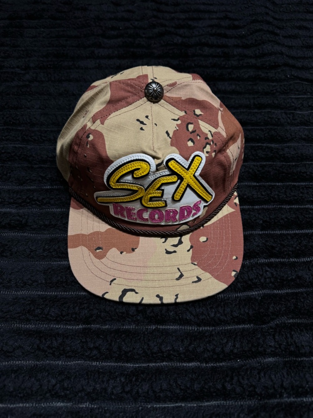 Chrome Hearts Desert Camo 'SEX Records' Patch Hat - Brown/Tan MATTY BOY